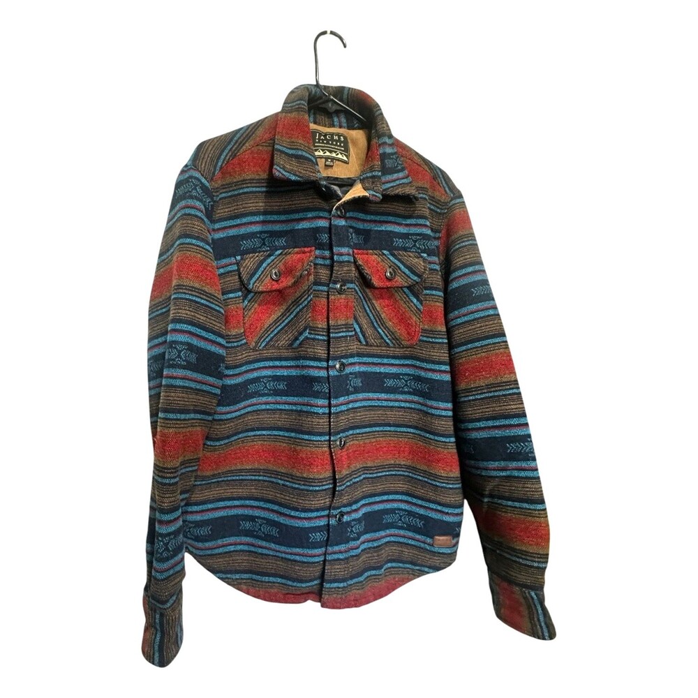 Jachs New York Men's Long Sleeve Button Up South Western Shirt Jacket Aztec Med